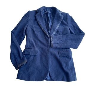 Zara Navy One Button Notched Lapel Blazer US XS